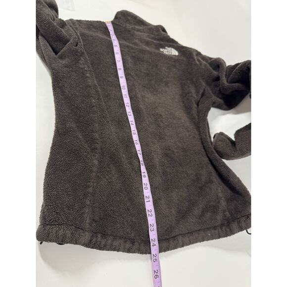 TNF The North Face Osito Brown Womens M Mock Neck Fuzzy Teddy Fleece Jacket - Picture 7 of 8